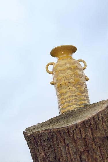 VASO CERAMICA ALLUNGATO - Giallo di Zara