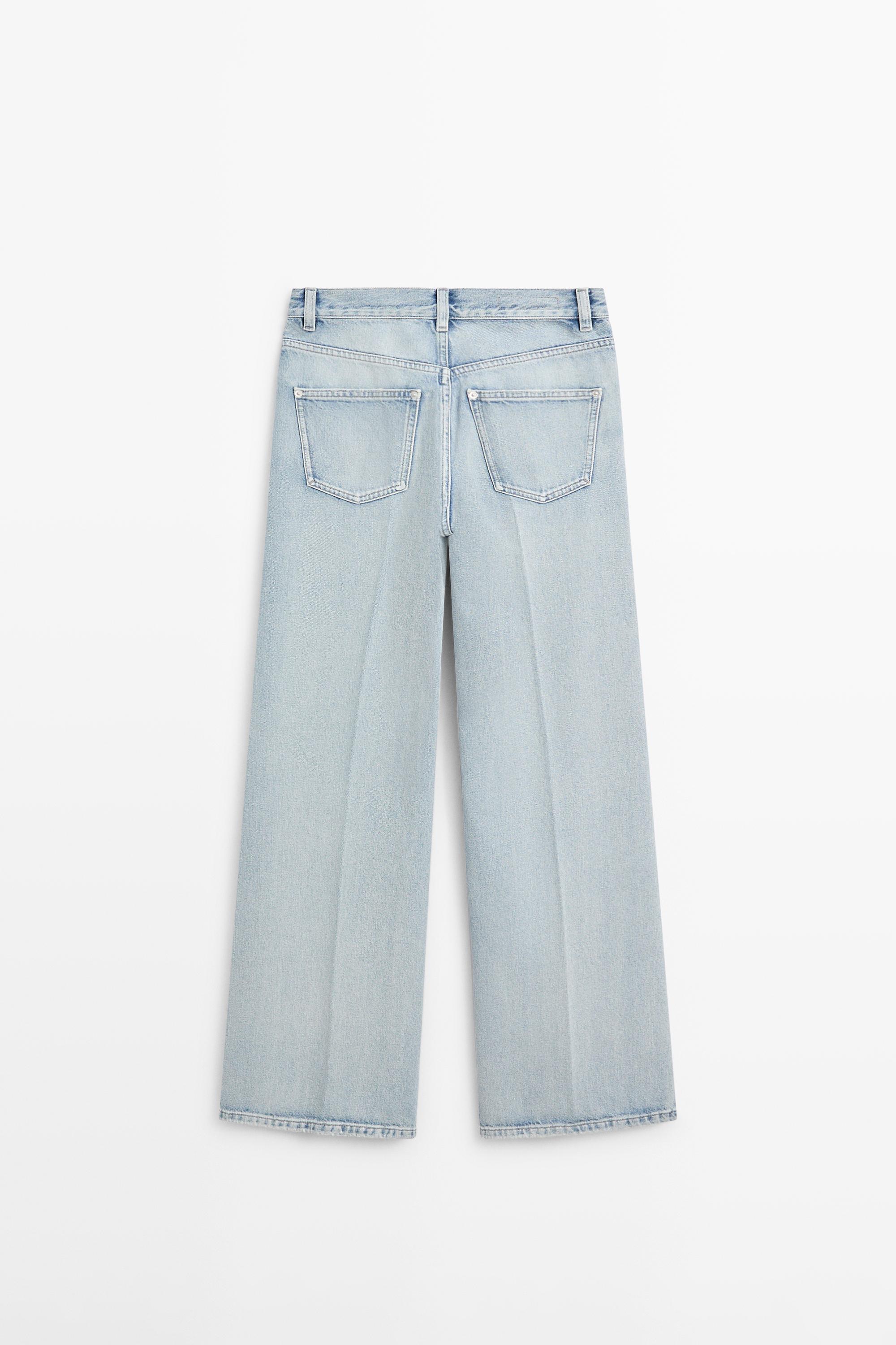 High-waist palazzo jeans
