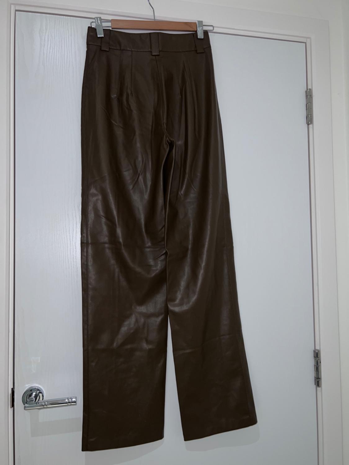 FAUX LEATHER FULL LENGTH TROUSERS - Image 4
