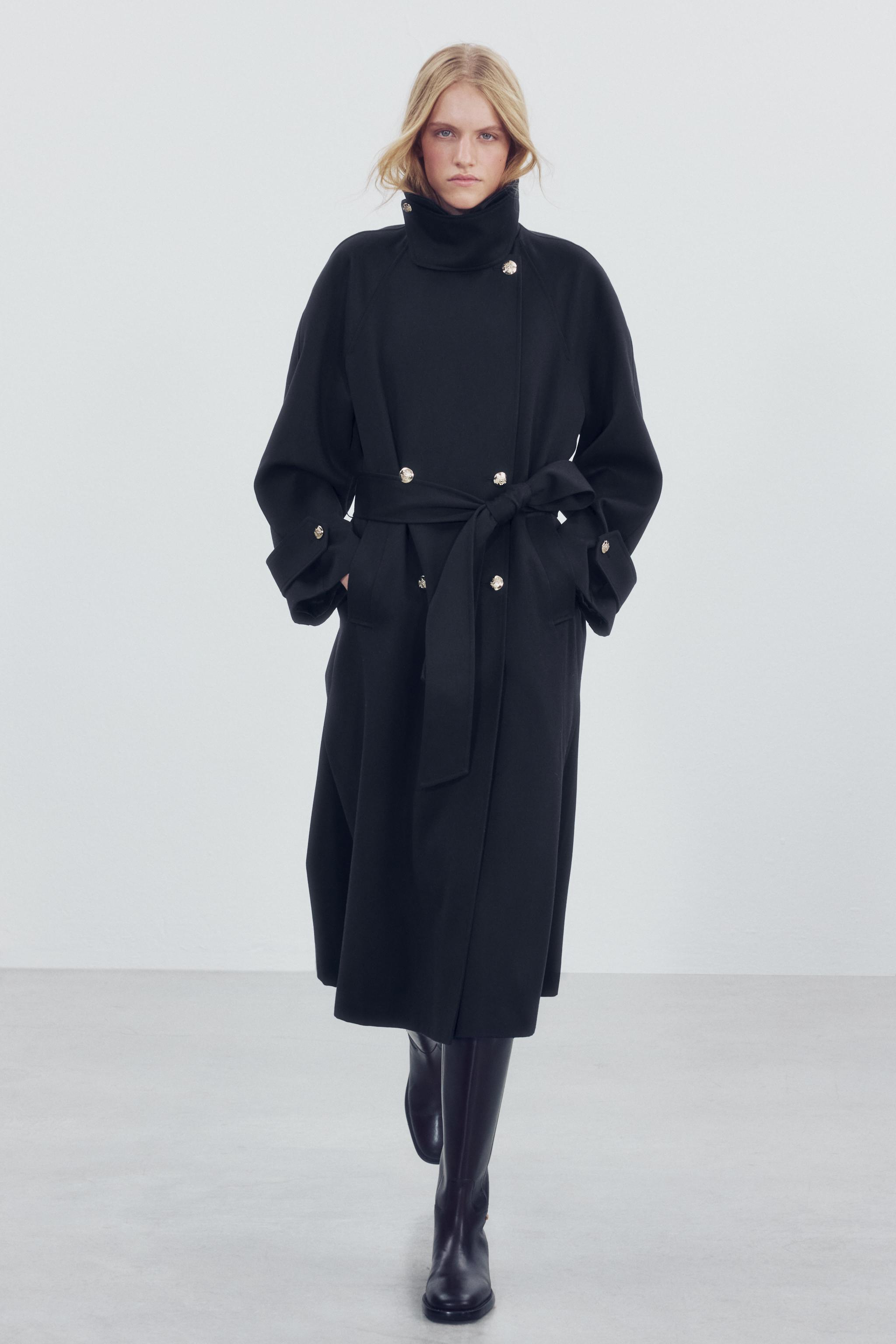 ZW COLLECTION LONG TRENCH COAT - Dark navy | ZARA United States