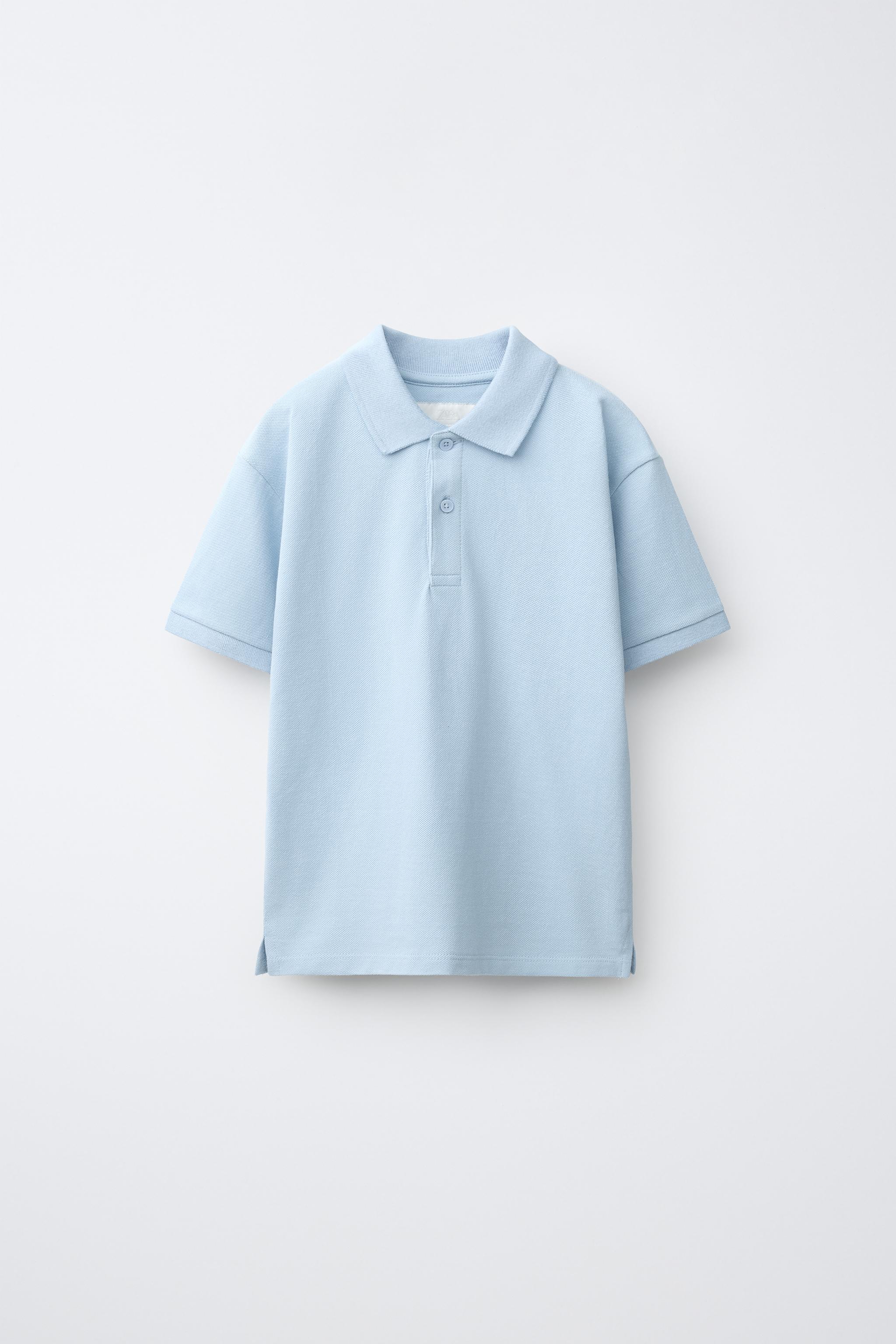BASIC PIQUÉ POLO — Pastel blue