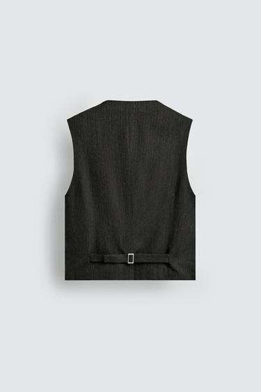 LIMITED EDITION STRUCTURED WAISTCOAT - Greenish by Zara - Image 7