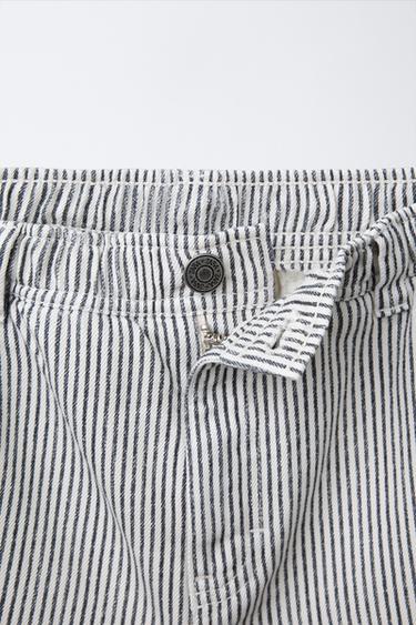 STRIPED BERMUDA SHORTS - White by Zara - Image 3