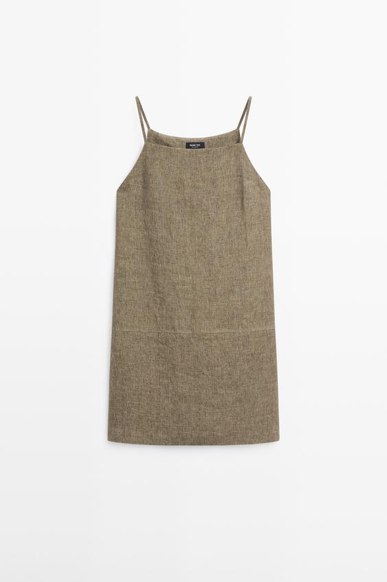 100% linen short dress from Zara - $180