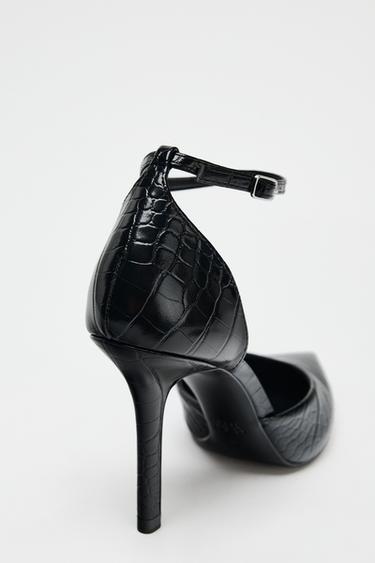 HEELED SHOES WITH ANKLE STRAP - Black by Zara - Image 4