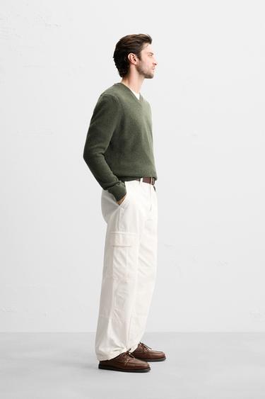 WOOL BLEND SWEATER - Green-dry by Zara - Image 3