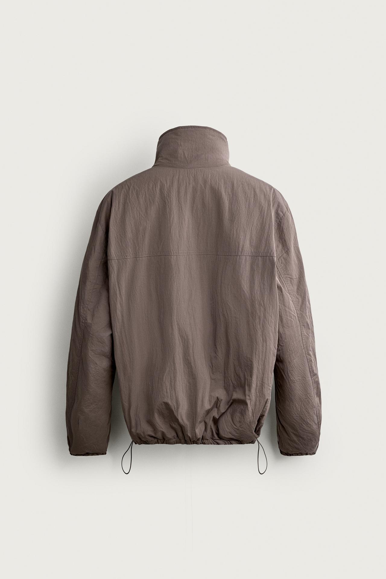 QUILTED TECHNICAL JACKET — Plum