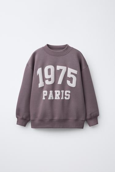SWEATSHIRT MIT TEXTPRINT - Rosa von Zara
