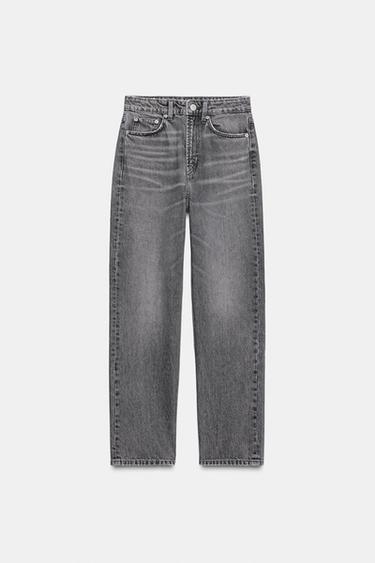 Zara TRF MOM FIT HIGH WAIST JEANS - Anthracite grey