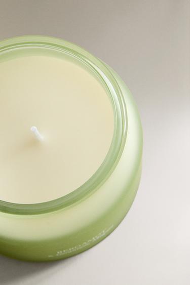 (240 G) BERGAMOT & GERANIUM, MUGUET SCENTED CANDLE - Green / Grass by Zara - Image 2
