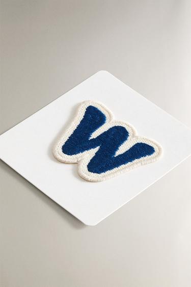 THERMO-ADHESIVE LETTER W PATCH - Blue by Zara - Image 1