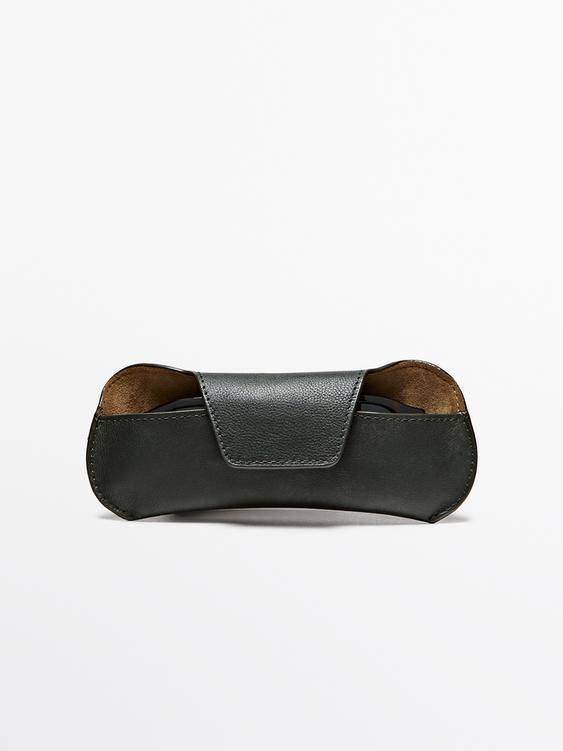Nappa leather glasses case