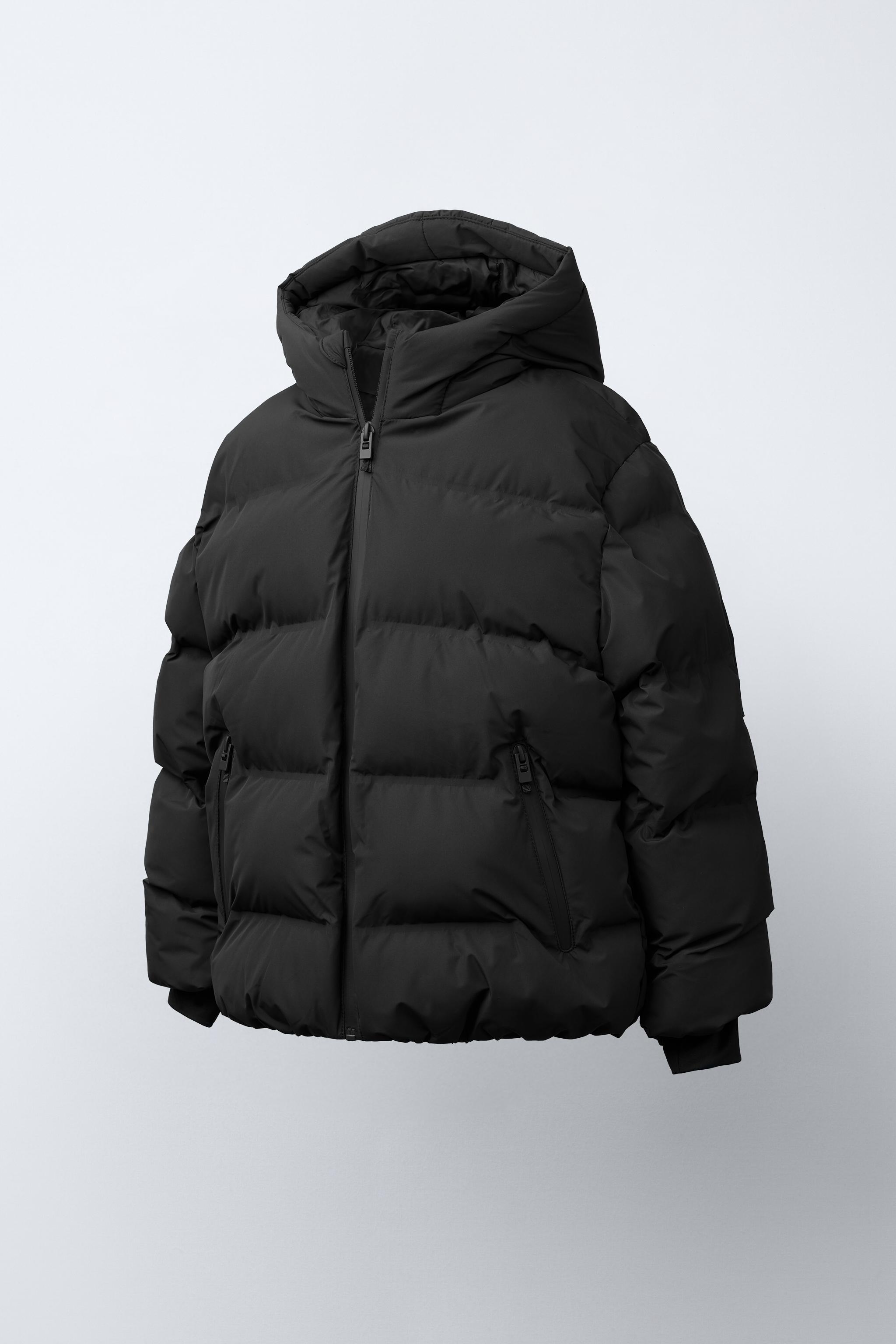 WATER REPELLENT PUFFER COAT WITH LABEL