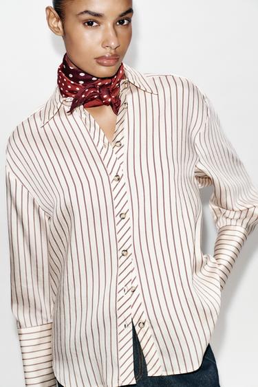 Zara 100% VISCOSE POLKA DOT PRINT SCARF - Maroon