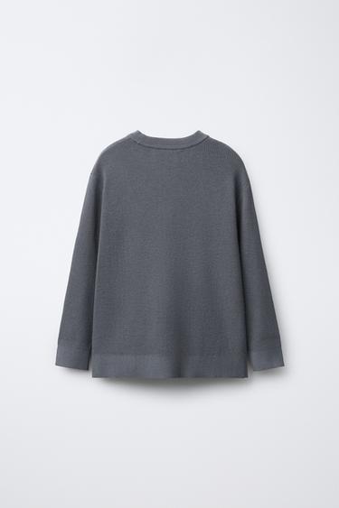 WAFFLE KNIT SWEATER - Cement by Zara - Image 1