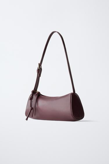 SOFT SHOULDER BAG - Burgundy Red by Zara - Image 1