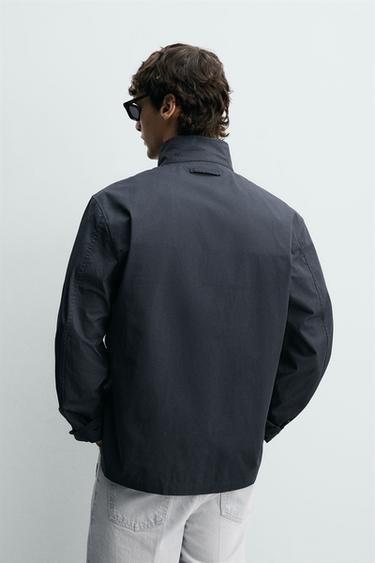 TEXTURED OVERSHIRT WITH POCKETS - Navy blue by Zara - Image 2