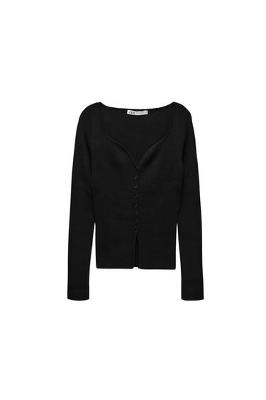 SWEETHEART NECKLINE CARDIGAN