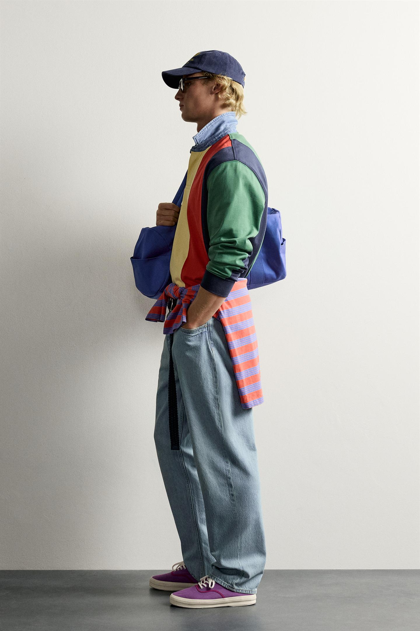 Мужские джинсы Zara Fruit OF the Loom™ Straight Fit, цвет: Светлый синий — фото 4