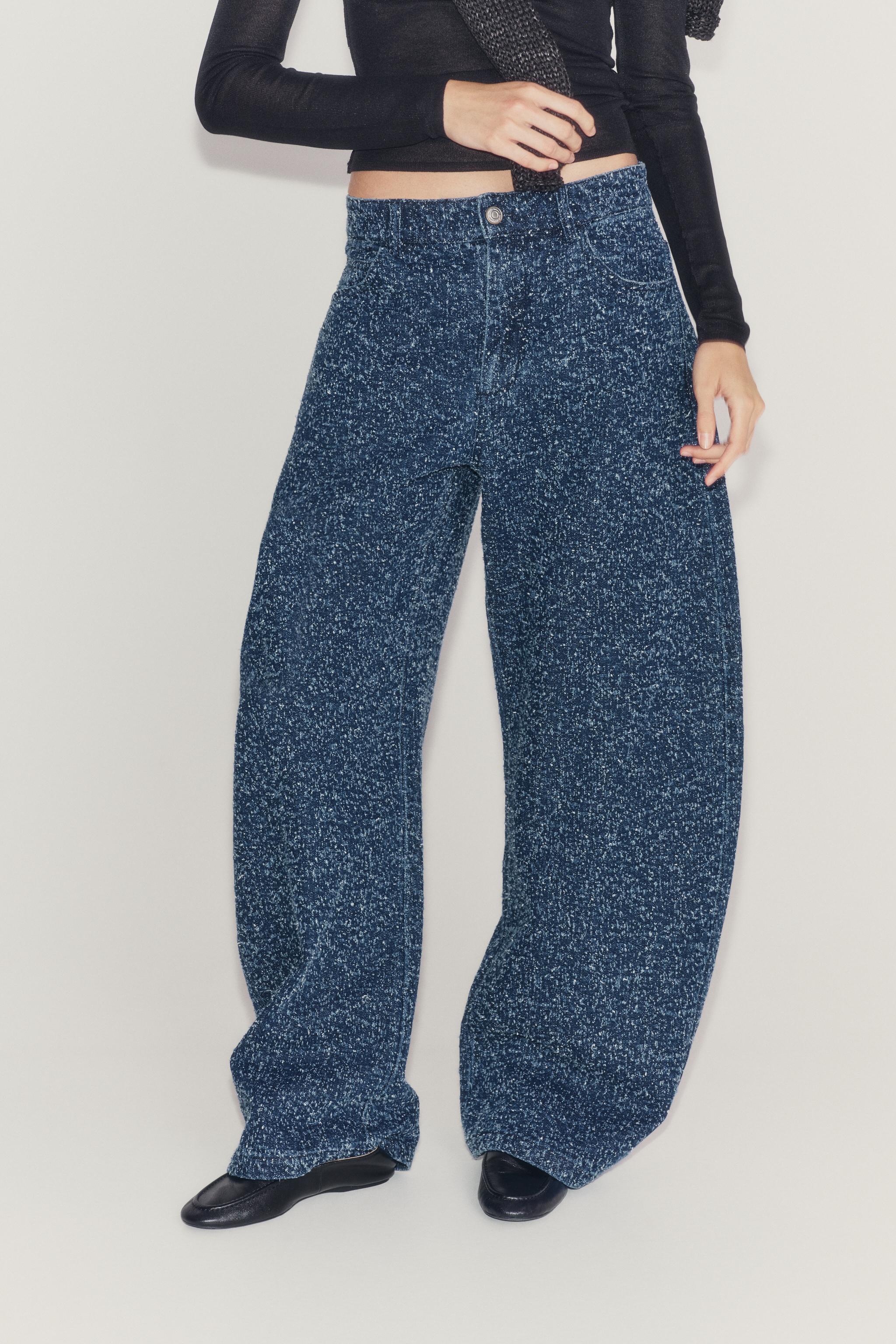JEAN ZW COLLECTION WIDE LEG TEXTURÉ TAILLE MOYENNE