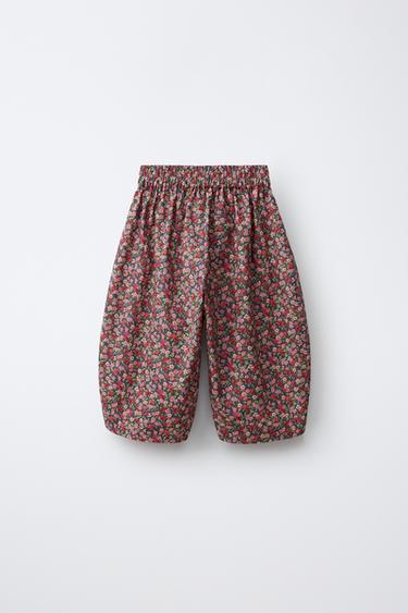 FLORAL PRINT BLOOMER PANTS MADE WITH LIBERTY FABRIC — Pink 2