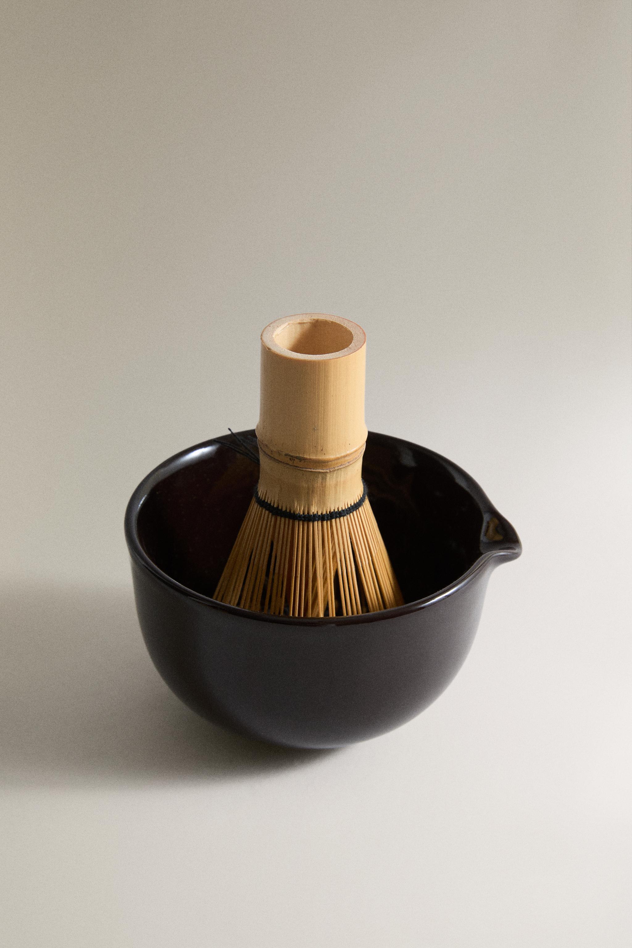 STONEWARE MATCHA TEA SET — Brown