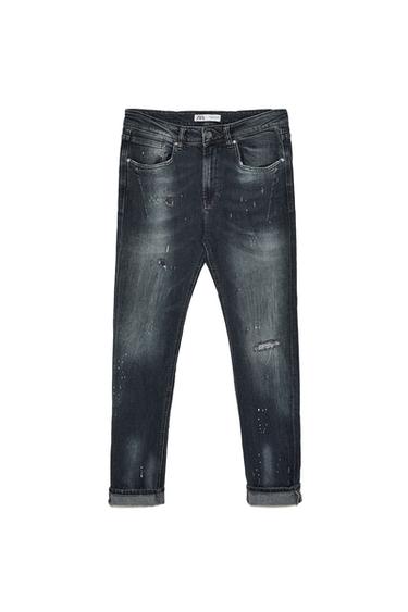 SKINNY JEANS WITH PAINT SPLATTER