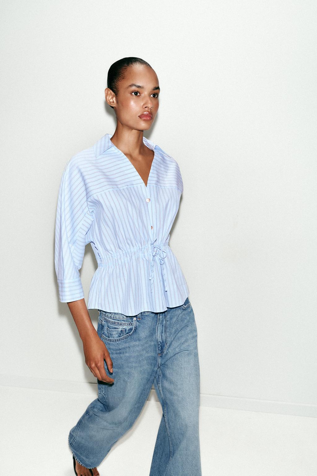 BOW STRIPED SHIRT