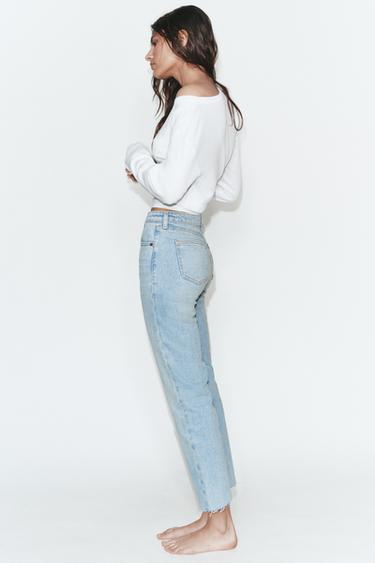 JEAN TRF COURT ÉVASÉ TAILLE HAUTE - Bleu clair de Zara - Image 3