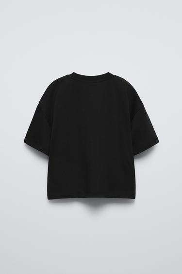 T-SHIRT FLEUR PERLES - Noir de Zara - Image 1