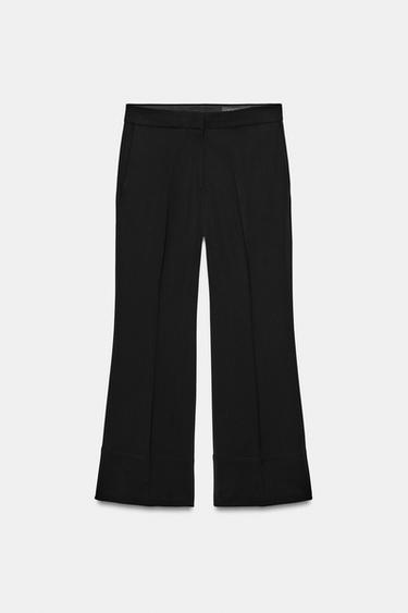 PANTALÓN CROPPED FLARE ZW COLLECTION LIMITED EDITION - Negro de Zara