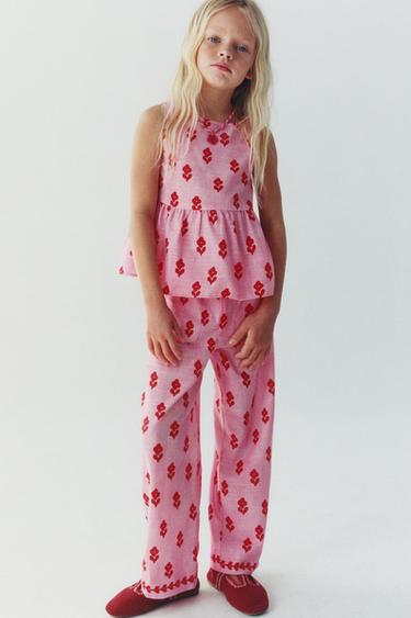 FLORAL PRINT TROUSERS - Pink by Zara