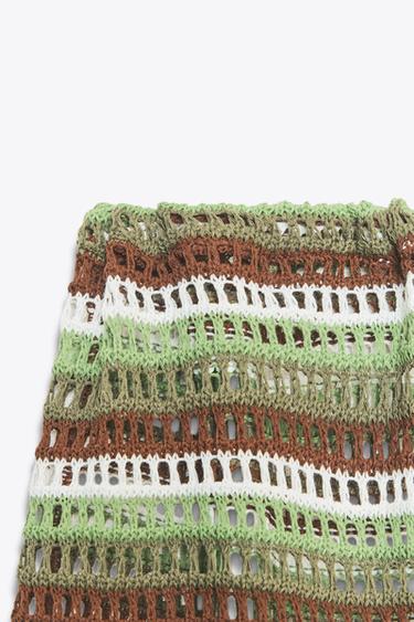 CROCHET SHORTS WITH DRAWSTRINGS - Oyster-white by Zara - Image 8