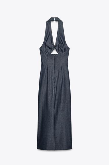 HALTER CUT-OUT MIDI DRESS - Indigo by Zara - Image 5