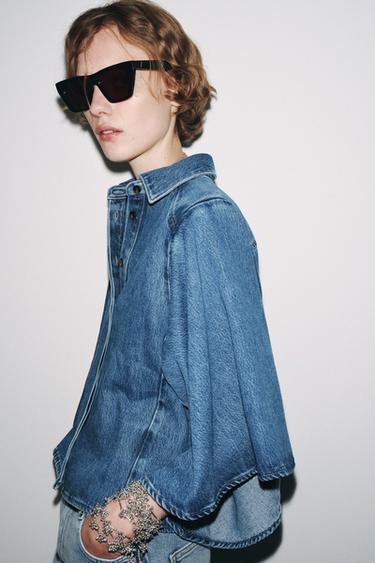 CHEMISE KIMONO EN JEAN ZW COLLECTION - Bleu de Zara - Image 5
