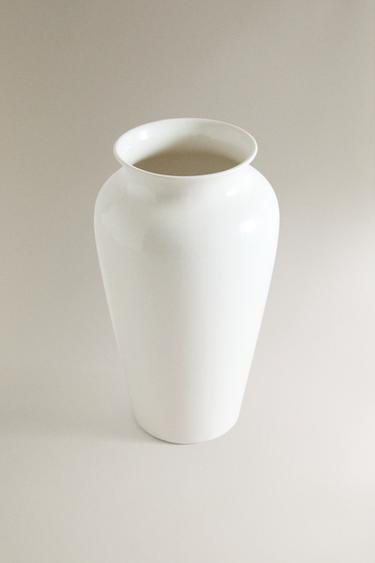 VASE DÉCORATIF HAUT EN CÉRAMIQUE - Blanc de Zara - Image 1