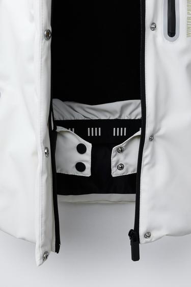 VESTE RÉSISTANTE À L'EAU ET COUPE-VENT COULEUR BLOCK - Écru de Zara - Image 8