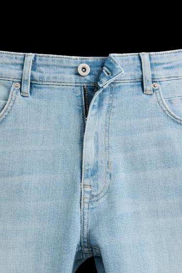 CROPPED SKINNY FIT JEANS - Light blue by Zara