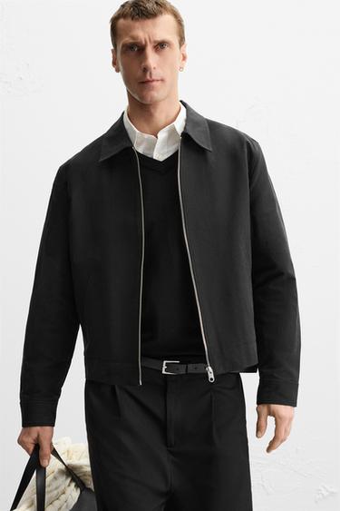 JACKET WITH BOUND SEAMS - Black by Zara - Image 4