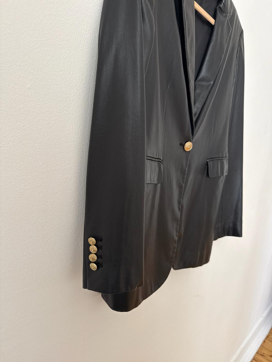FAUX LEATHER BLAZER - Image 3