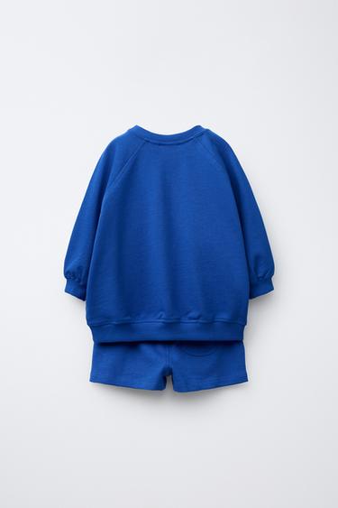 ENSEMBLE DE JOGGING SWEAT ET BERMUDA CASA LAWA © X ZARA KIDS - Bleu roi de Zara - Image 1