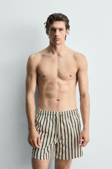 STRIPED SWIMMING TRUNKS - Multicoloured by Zara - Image 1