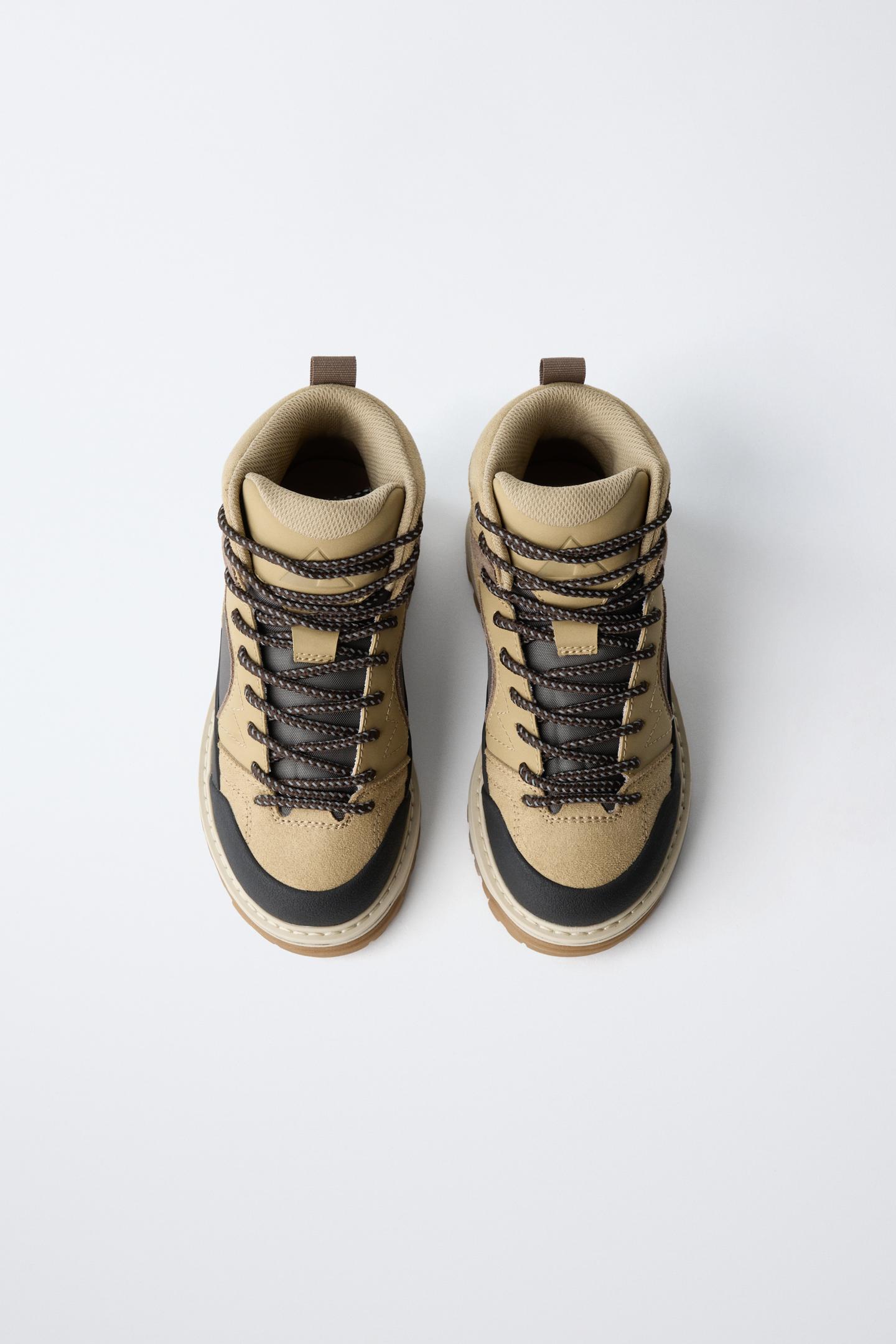 Детские кроссовки Zara Hiking Sneaker, цвет: Коричневый — фото 5