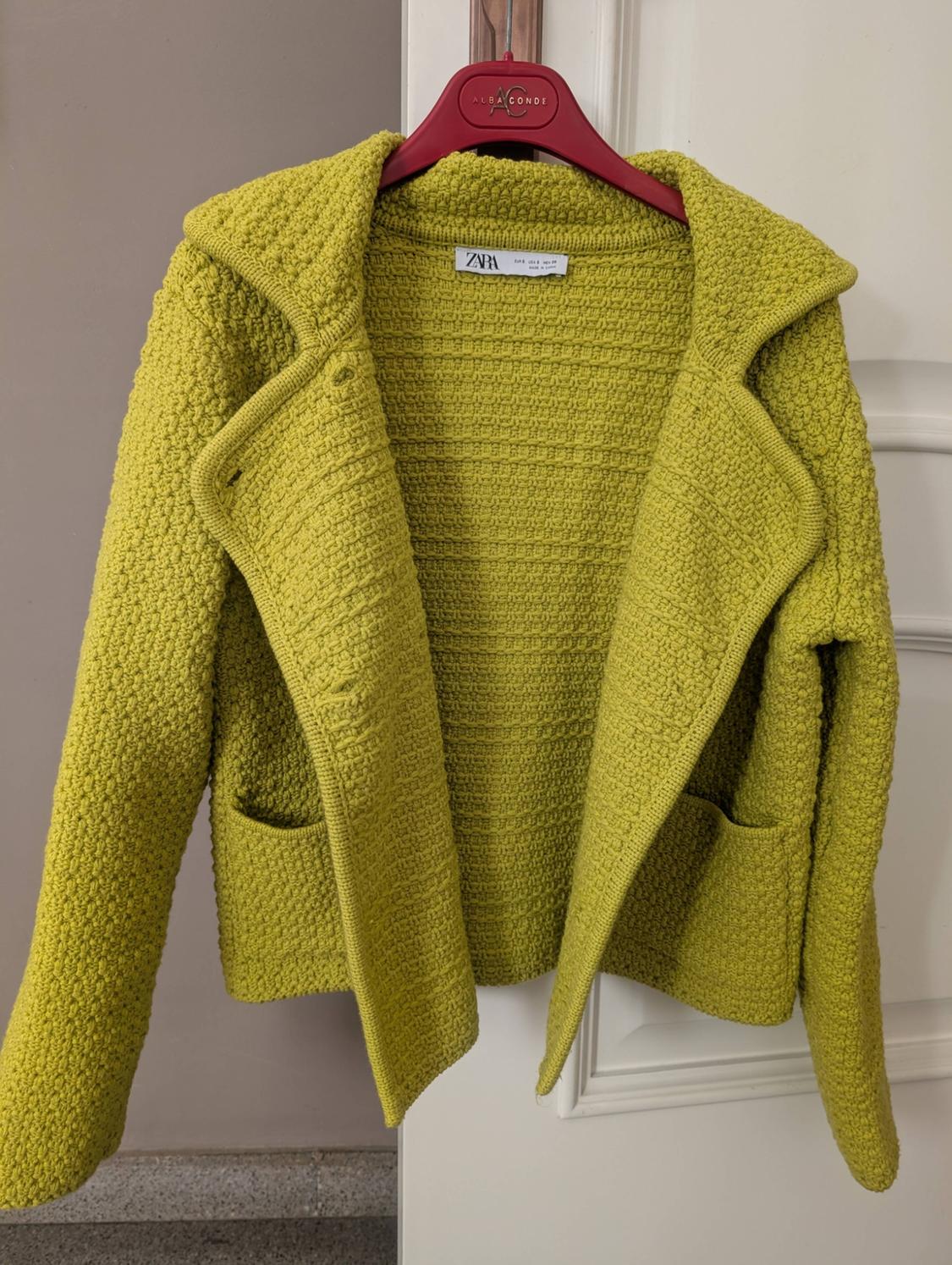 CHUNKY KNIT CARDIGAN WITH PETER PAN COLLAR - Image 2