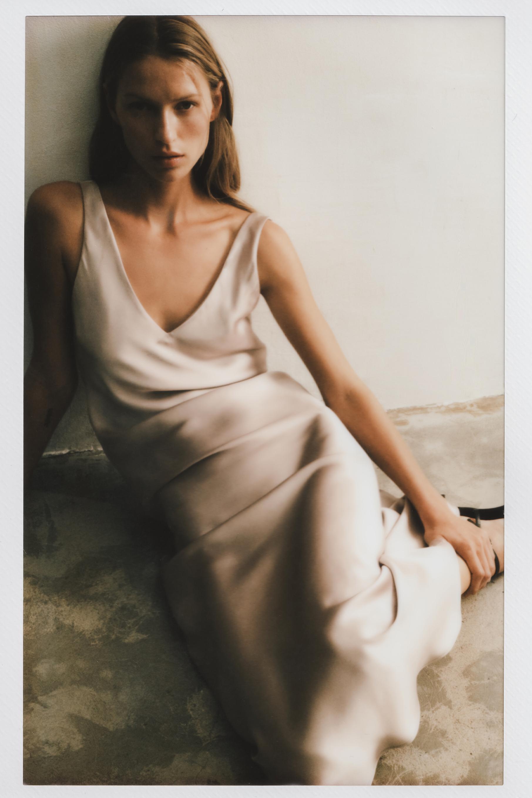 Satin Midi Dress by Zara