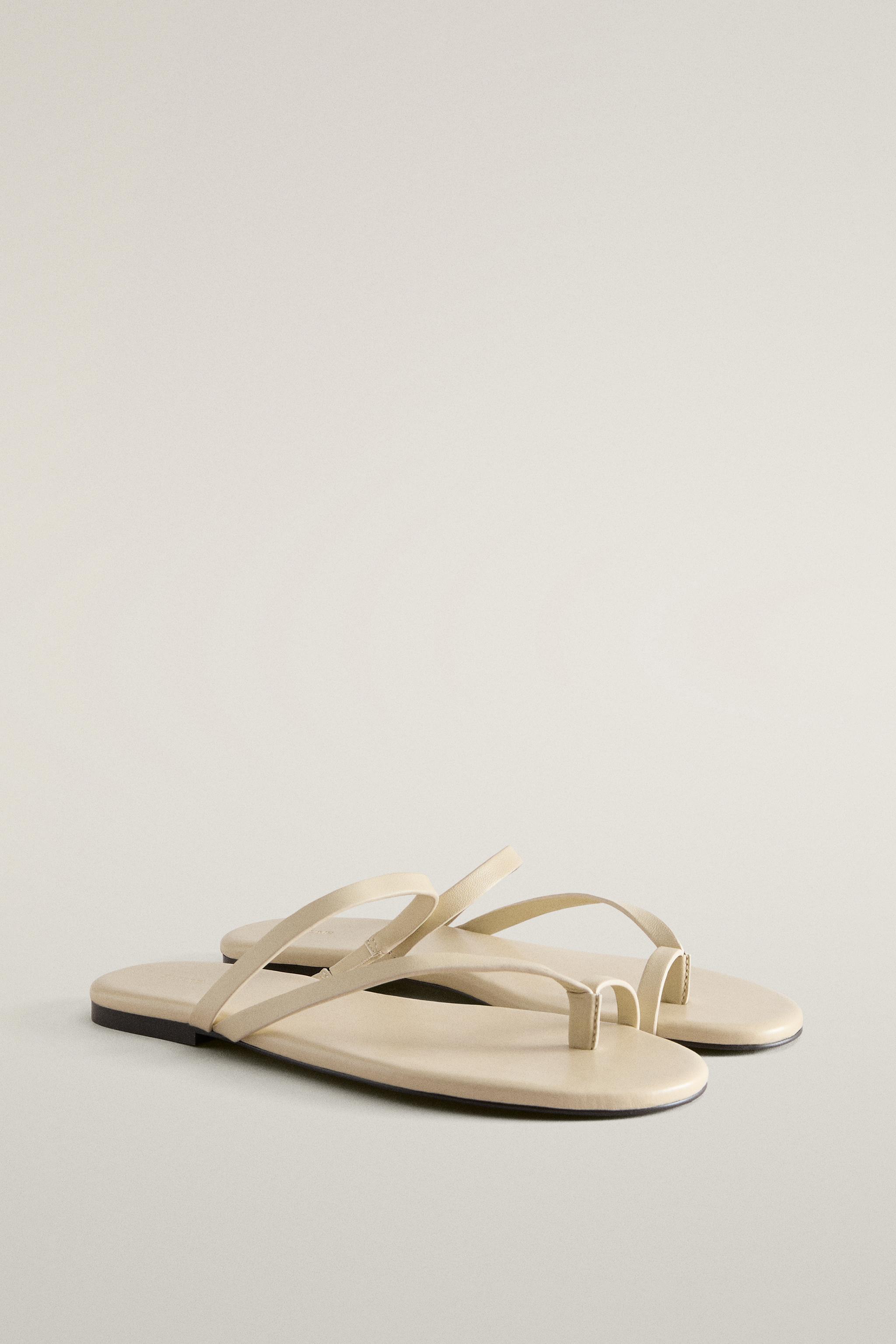 SANDALE PLATE CUIR