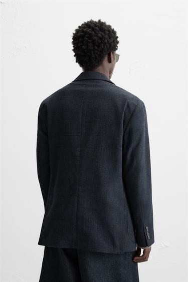 BLAZER REGULAR FIT STRUCTURE - Bleu marine de Zara - Image 2
