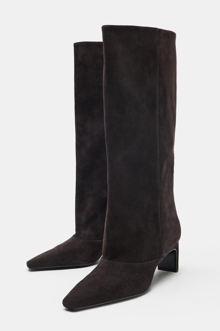 Botas de gamuza con tacón 2