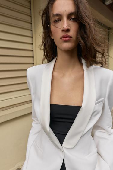 BLAZER SMOKING SET - Blanc cassé de Zara - Image 4