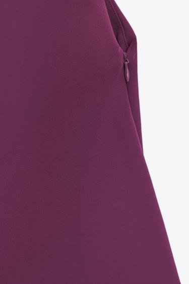 ASYMMETRIC CREPE BUCKLE TOP - Plum by Zara - Image 7